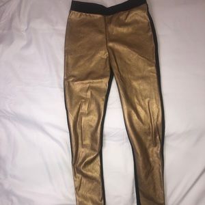 Girls faux leather leggings.